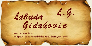 Labuda Gidaković vizit kartica